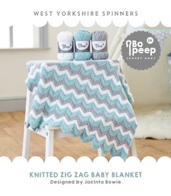 West Yorkshire Spinners - Zig Zag Baby Blanket by Jacinta Bowie in Bo Peep Luxury Baby DK (downloadable PDF)