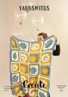 Yarnsmiths - 7072 - Forget Me Not Throw (downloadable PDF)