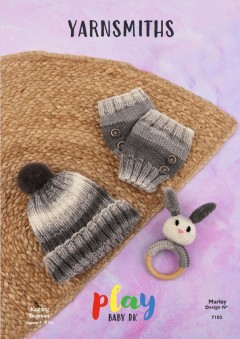 Yarnsmiths - 7103 - Marley Hat and Mitts (downloadable PDF)