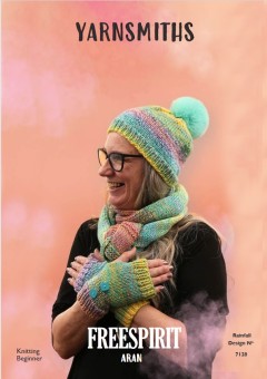 Yarnsmiths - 7128 - Rainfall Hat, Scarf and Mitts Set (downloadable PDF)