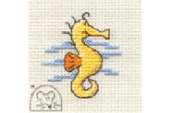 Mouseloft - Tiddlers - Yellow Seahorse (Cross Stitch Kit)