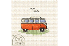 Mouseloft - Tiddlers - Orange Camper Van (Cross Stitch Kit)