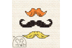 Mouseloft - Tiddlers - Moustaches (Cross Stitch Kit)