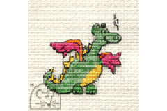 Mouseloft - Tiddlers - Green Dragon (Cross Stitch Kit)