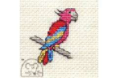 Mouseloft - Tiddlers - Red Parrot (Cross Stitch Kit)