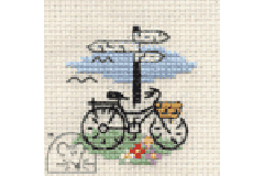 Mouseloft - Stitchlets - Bicycle and Signpost (Cross Stitch Kit)