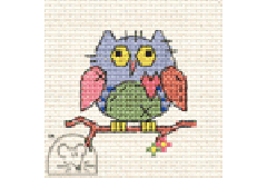 Mouseloft - Stitchlets - Patchwork Owl (Cross Stitch Kit)