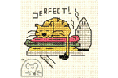 Mouseloft - Biscuit the Cat - Perfect! (Cross Stitch Kit)