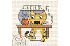 Mouseloft - Biscuit the Cat - Hello Fishy (Cross Stitch Kit)