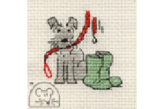 Mouseloft - Little Dog - Walkies! (Cross Stitch Kit)