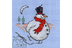 Mouseloft - Stitchlets for Christmas - Skating Snowman (Cross Stitch Kit)