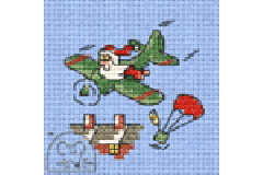 Mouseloft - Stitchlets for Christmas - Santa's Airdrop (Cross Stitch Kit)