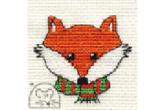 Mouseloft - Stitchlets for Christmas - Christmas Scarf Fox (Cross Stitch Kit)