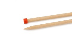 KnitPro Single Point Knitting Needles - Basix Beech - 25cm (10mm)