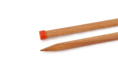 KnitPro Single Point Knitting Needles - Basix Beech - 25cm (12mm)
