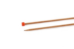 KnitPro Single Point Knitting Needles - Basix Beech - 25cm (3.5mm)