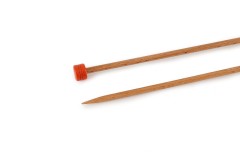 KnitPro Single Point Knitting Needles - Basix Beech - 25cm (4.5mm)
