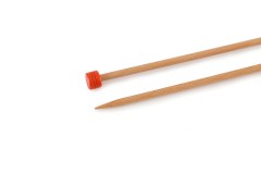 KnitPro Single Point Knitting Needles - Basix Beech - 25cm (5mm)