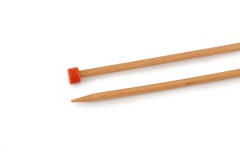 KnitPro Single Point Knitting Needles - Basix Beech - 25cm (6mm)