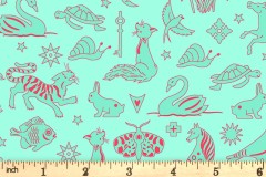 Andover Fabrics - Postmark - Philately - Aqua (1127/T)