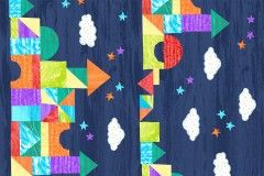 Andover Fabrics - The Very Hungry Caterpillar - Castle Stripe - Dark Blue (9196/B)