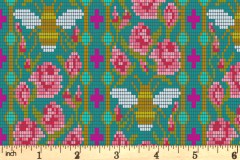 Andover Fabrics - Handiwork - Bead Work - Peacock (9250/T)