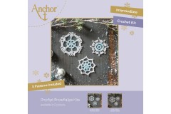 Anchor Crochet Kit - Snowflakes Kit 3 - Ice Blue/White