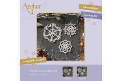 Anchor Crochet Kit - Snowflakes Kit 4 - Gold/White