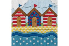 Anchor - Beach Huts (Long Stitch Kit)