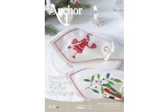 Anchor -  Napkins - Sprig and Father Christmas Cross Stitch Chart (Downloadable PDF)