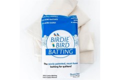 Birdie Bird Batting - 100% Cotton and Flannel Wadding - 228x274cm / 90x108in (Queen)