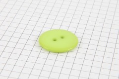 Round Plastic Button, Green, 23mm