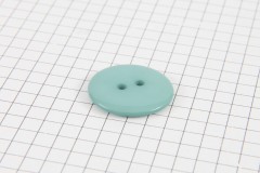 Round Plastic Button, Cyan, 23mm