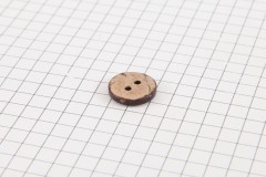 Round Coconut Shell Button, 13mm