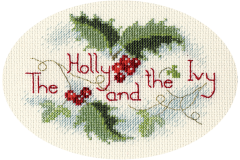 Derwentwater Designs - Christmas Cards - The Holly and the Ivy (Cross Stitch Kit)