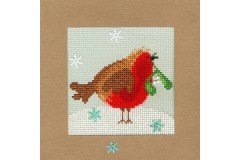 Bothy Threads - Christmas Cards - Snowy Robin (Cross Stitch Kit)