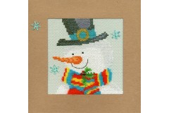 Bothy Threads - Christmas Cards - Snowy Man (Cross Stitch Kit)