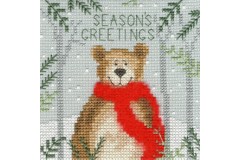 Bothy Threads - Christmas Cards - Xmas Bear (Cross Stitch Kit)