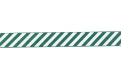 Berties Bows Grosgrain Ribbon - 16mm wide - Candy Stripe - White on Green (3m reel)