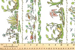 Clothworks - Leap Frog - Borders - White (Y3124-1)