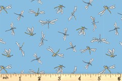 Clothworks - Leap Frog - Dragonfly - Blue (Y3127-88)