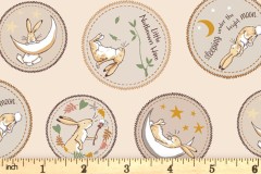 Clothworks - Guess How Much I Love You - Badges - Light Caramel (Y4246-64)