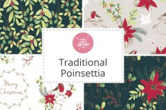 Craft Cotton Co - Traditional Poinsettia Collection
