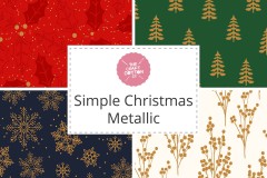 Craft Cotton Co - Simple Christmas Metallic Collection