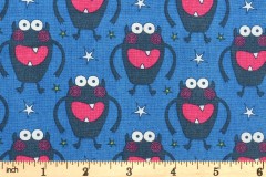 Craft Cotton Co - Quilting Cotton Prints - Monsters - Navy (2560-03)