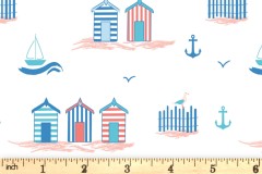 Craft Cotton Co - By the Coast - Beach Huts (2816-10)