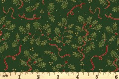 Craft Cotton Co - Metallic Holly - Holly - Green with Gold Metallic (2904-01)