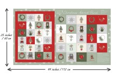 Craft Cotton Co - Christmas Panels - Welcome Home Advent Calendar Panel (3266-11)