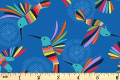 Craft Cotton Co - Mexicana - Hummingbirds on Blue (3288-02)