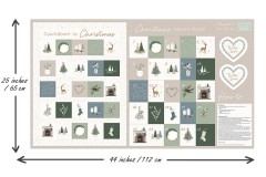 Craft Cotton Co - Christmas Panels - Cosy Christmas Advent Calendar Panel (3392-12)